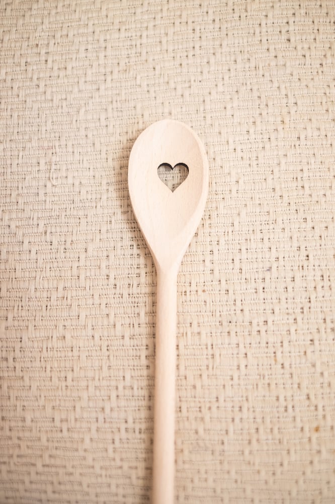 Image of Wooden spoon with heart