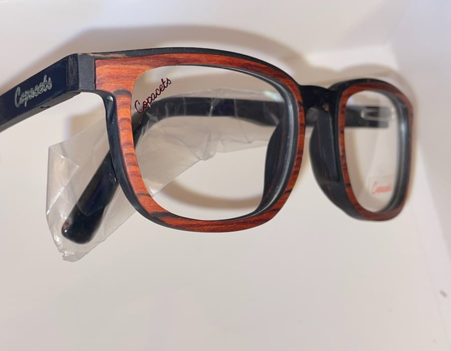 Image of BLACK WOOD OPTICAL FRAMES