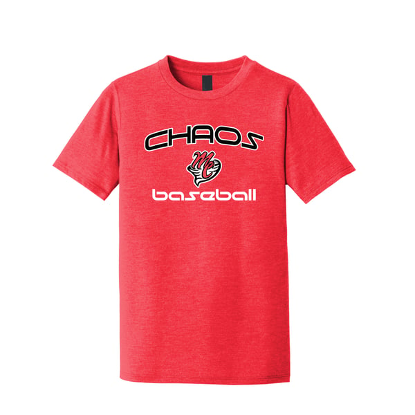 Image of 2023 Mass Chaos Trip Blend T Shirt (Red Frost)