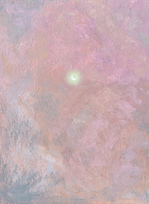 Image of (Green glow) I & II ~ A broken spectre from a bird’s view ~ Fireball meteor falling into the ocean