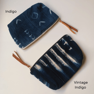 Image of Mudcloth Cosmetic Bags | Vintage Indigo