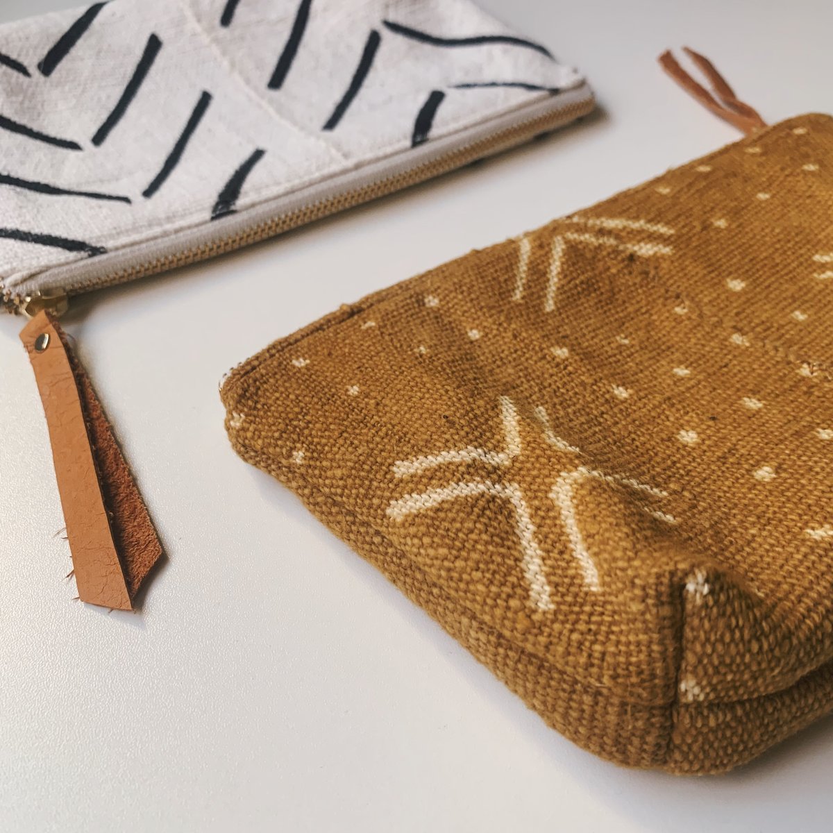 Image of Mudcloth Cosmetic Bag | Morning + Rust