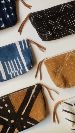Image of Mudcloth Cosmetic Bags | Neutrals