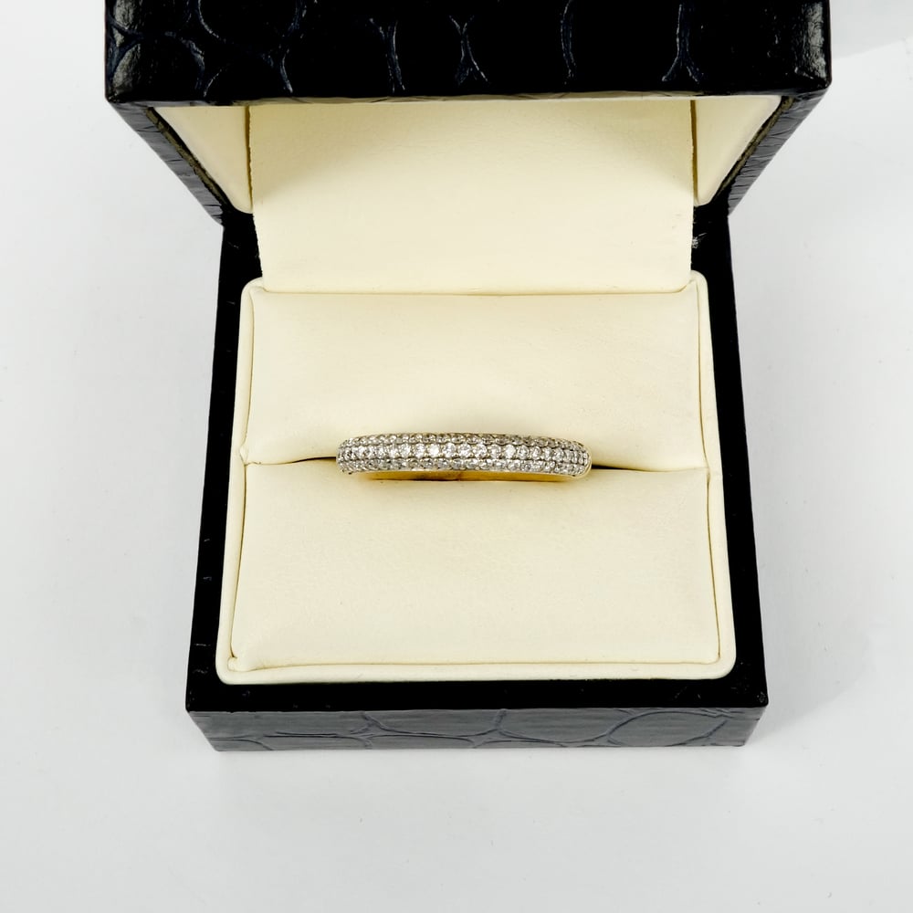 Image of 18ct yellow/white gold pave set diamond dress ring. PJ4146