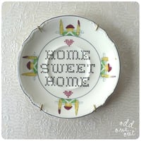 Image 1 of Home Sweet Home - Hand Painted Vintage Plate