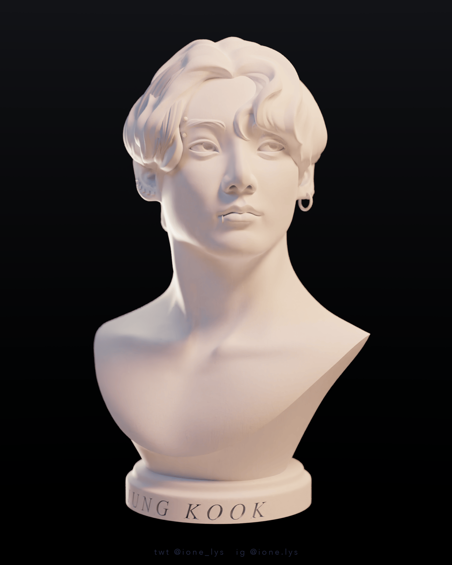Jungkook 3D printed bust