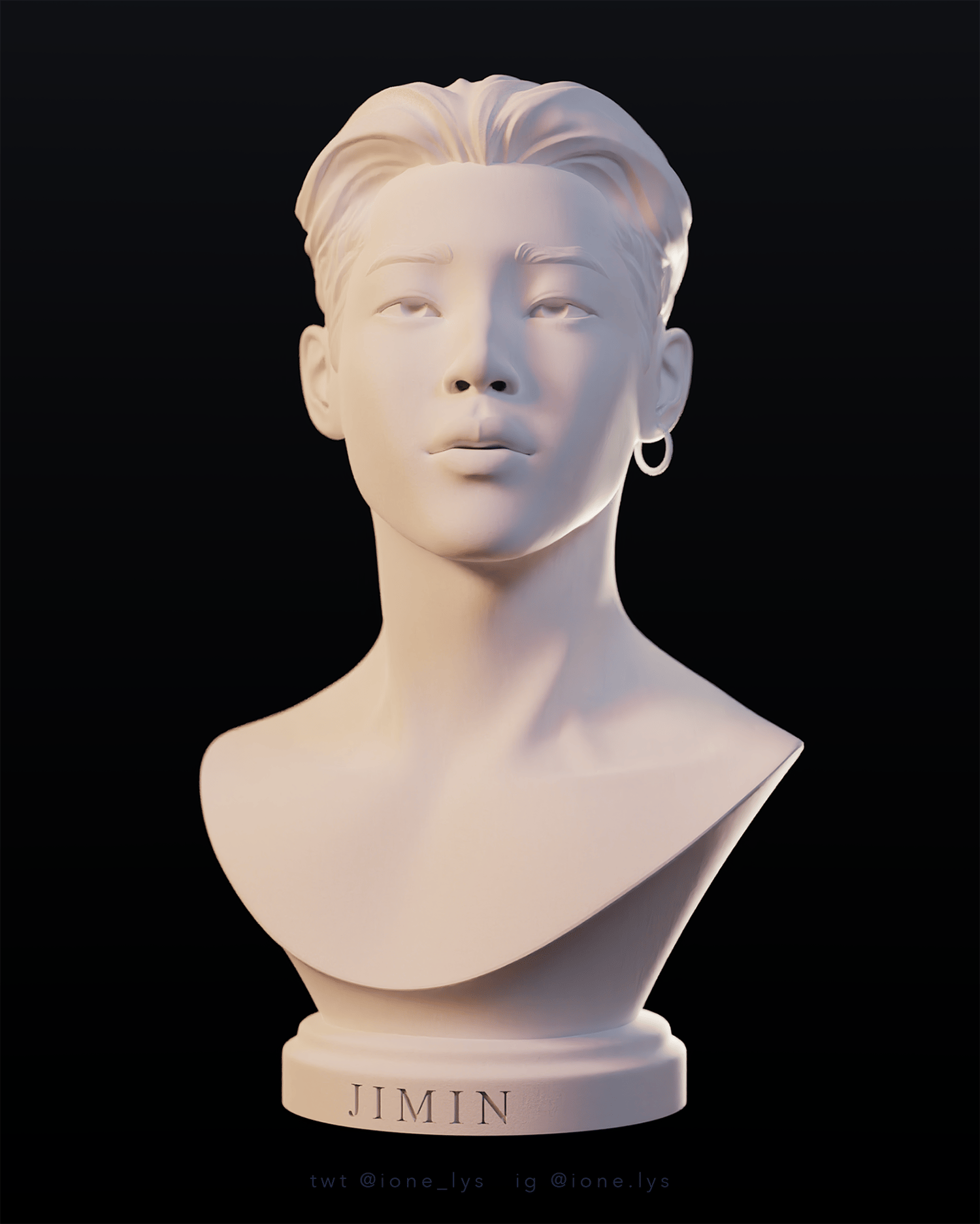 Jimin 3D printed bust