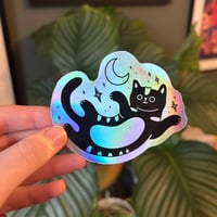 Image 2 of Space Cat Holographic Stickers 