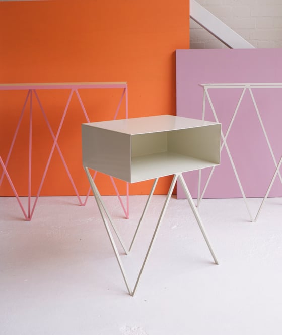 Image of Second - Robot Side Table in Paper White 