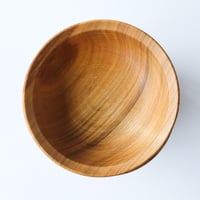 Image 2 of Pole Lathe Turned Cherry Bowl