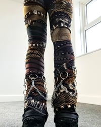 Image 2 of BLACK/BROWN CHAIN BOOTCUTS