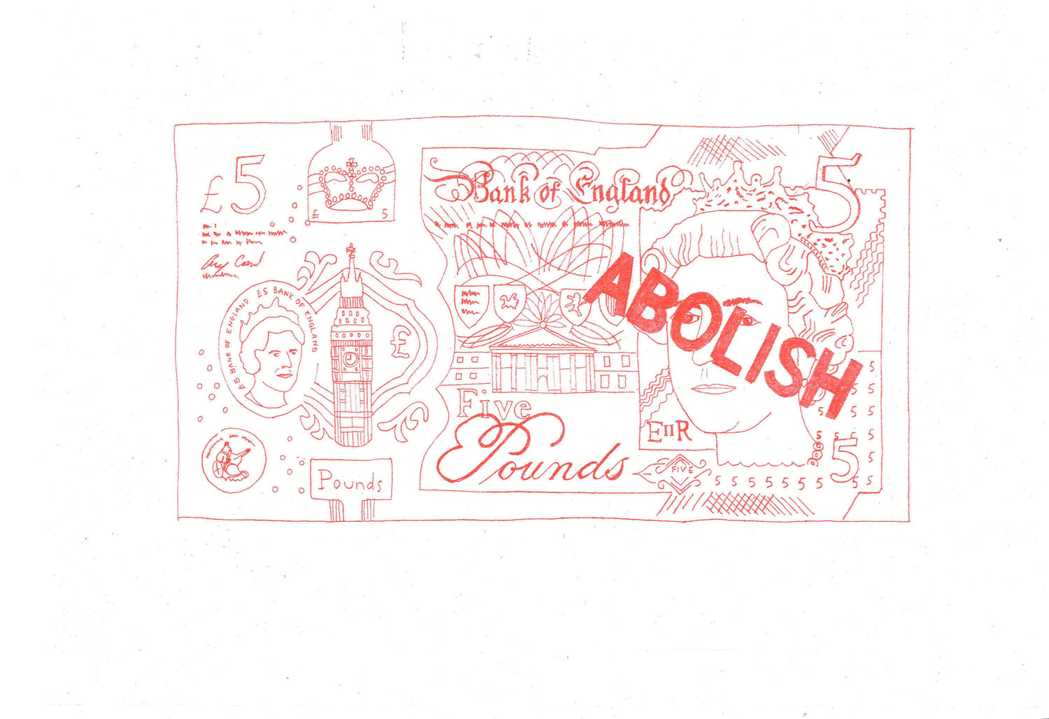 ABOLISH THE MONARCHY - 70 year commemorative print