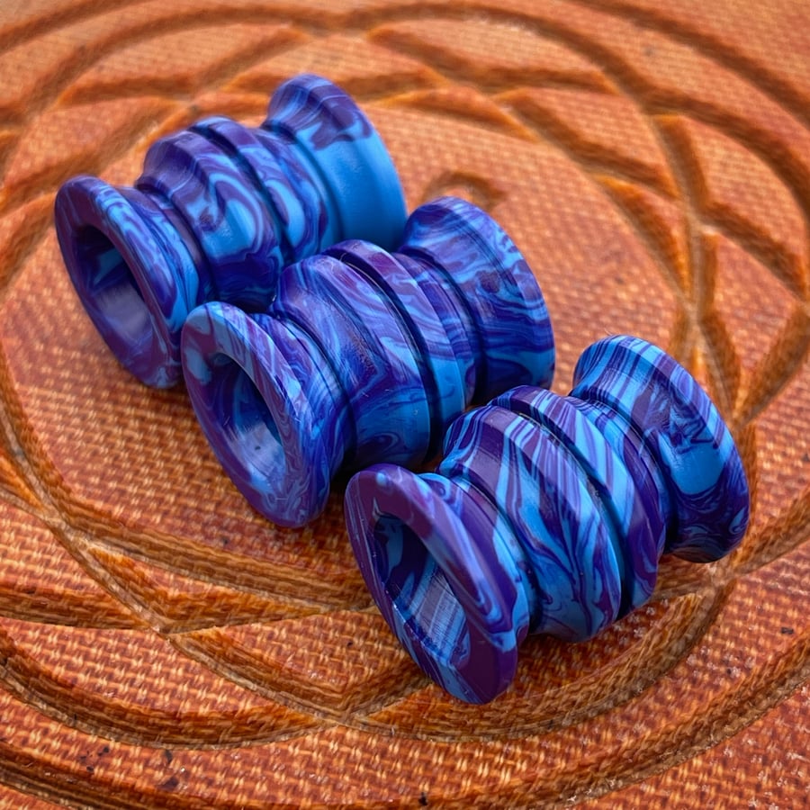 Image of *1 PER PERSON* Large Blue Swirly Acrylic