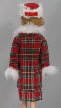 Image 4 of Barbie - Rare Japan Reproduction- Red Plaid Suit with Hat