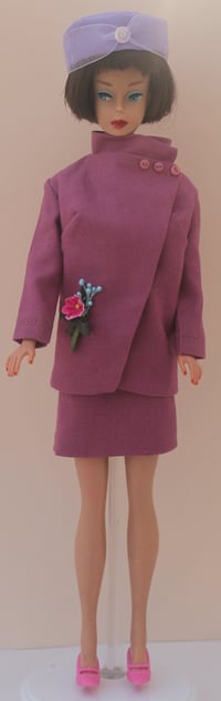 Image 1 of Barbie Barbie - Rare Japan Reproduction - Mauve Suit with Hat