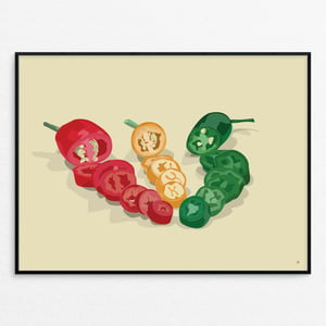 Image of Precisely how many peppers in a peck?  - Print