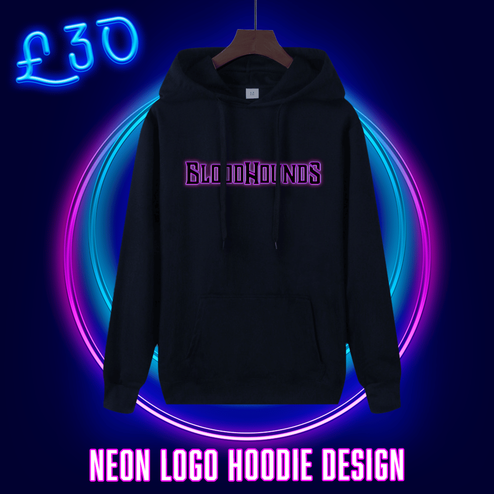 Image of Bloodhounds Neon Logo Pullover Hoodie + FREE CD