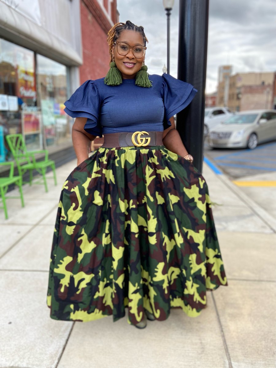 Camouflage Maxi Skirt