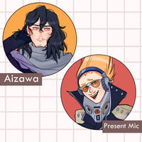 Image 2 of BNHA Erasermic Family Pinback Buttons
