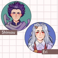 Image 3 of BNHA Erasermic Family Pinback Buttons