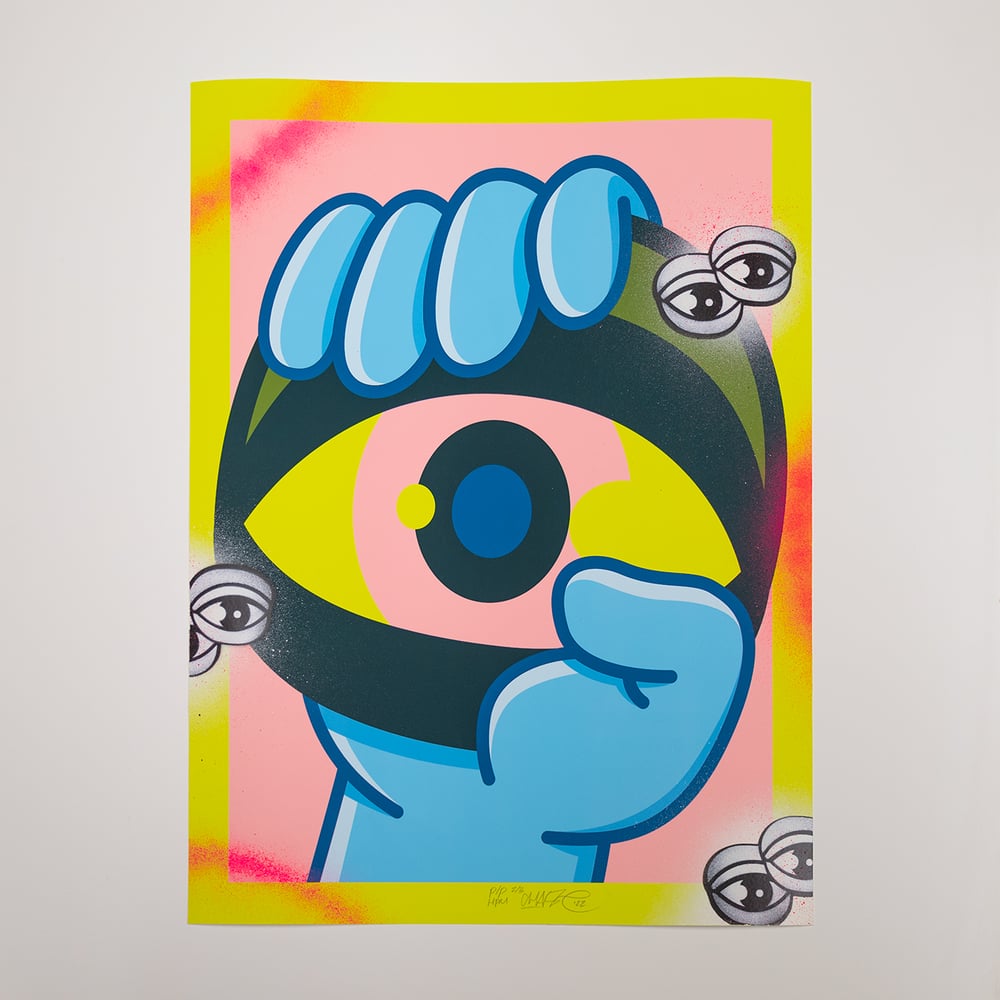 Image of 'Awareness is Key' blue - Hand Painted Multiple pp 2/3