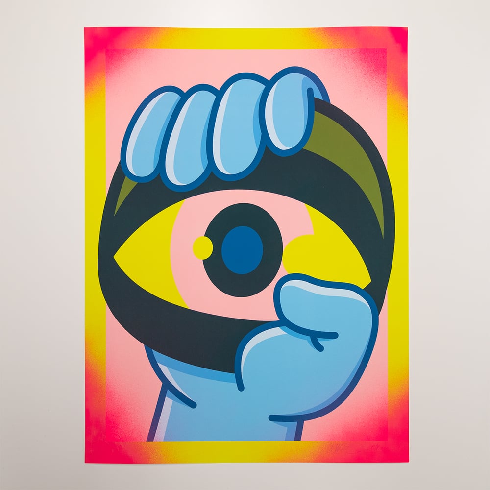 Image of 'Awareness is Key' blue - Hand Painted Multiple 2/5
