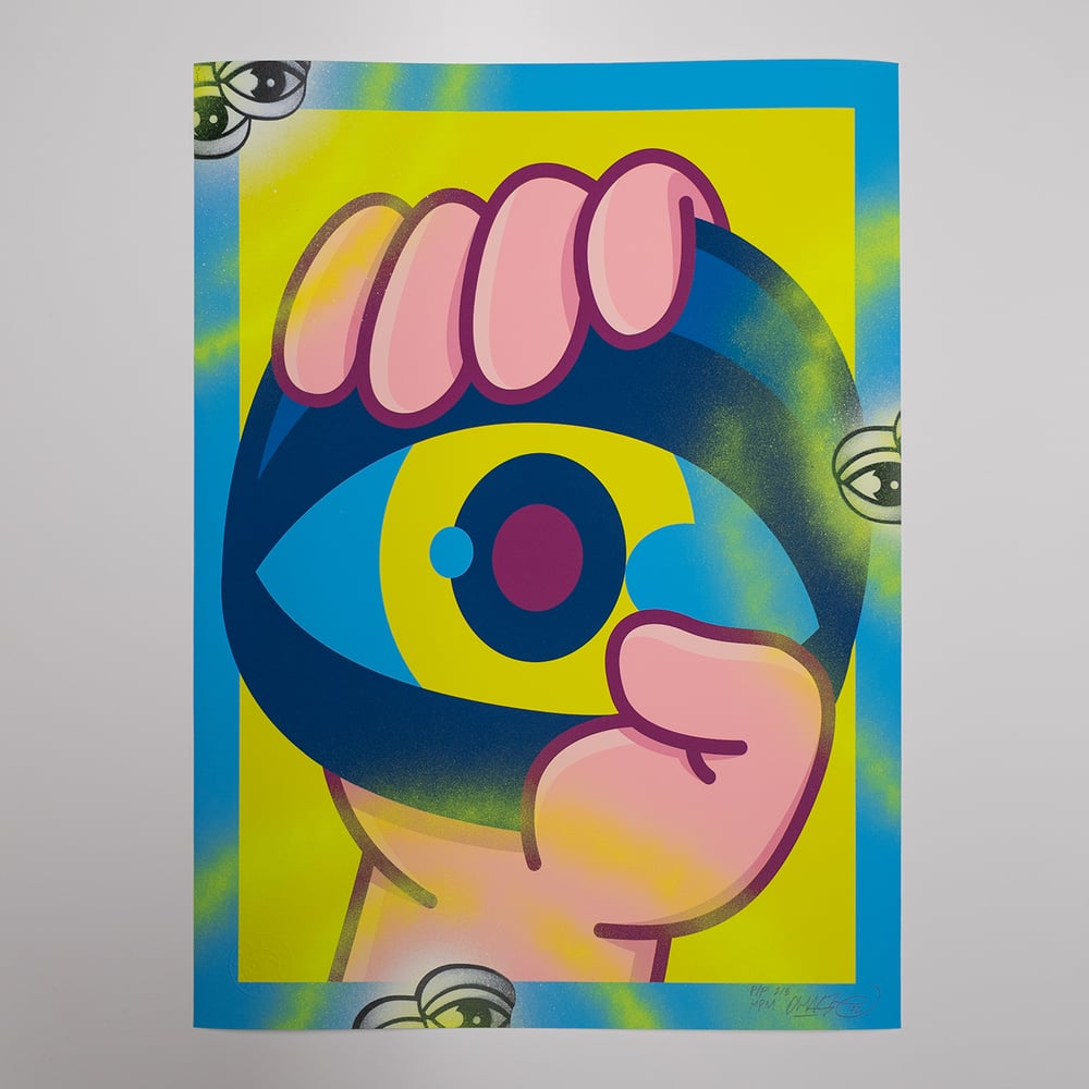 Image of Awareness is Key' Pink - Hand Painted Multiple pp 2/3