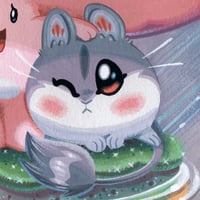 Image 3 of Rainy Day Mushroom Friends (Painting)