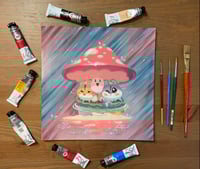 Image 1 of Rainy Day Mushroom Friends (Painting)