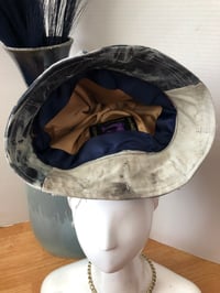 Image 5 of H.O.D. Dome Bucket Hat Paisley Velvet Crown W/Denim Patches Accent Brim