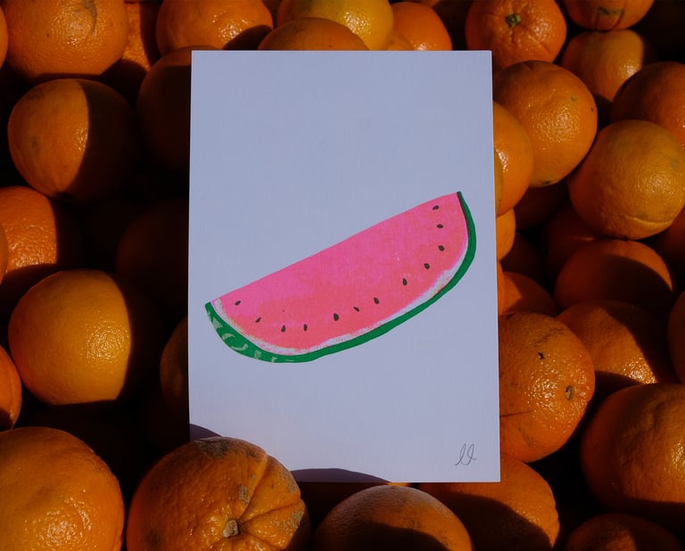 Mini Fruit & Veg Riso Prints Image 4