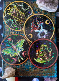 Image 2 of Moon Moth Holographic Sticker Set