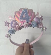 Image 1 of Baby Pink Princess Mermaid Tiara