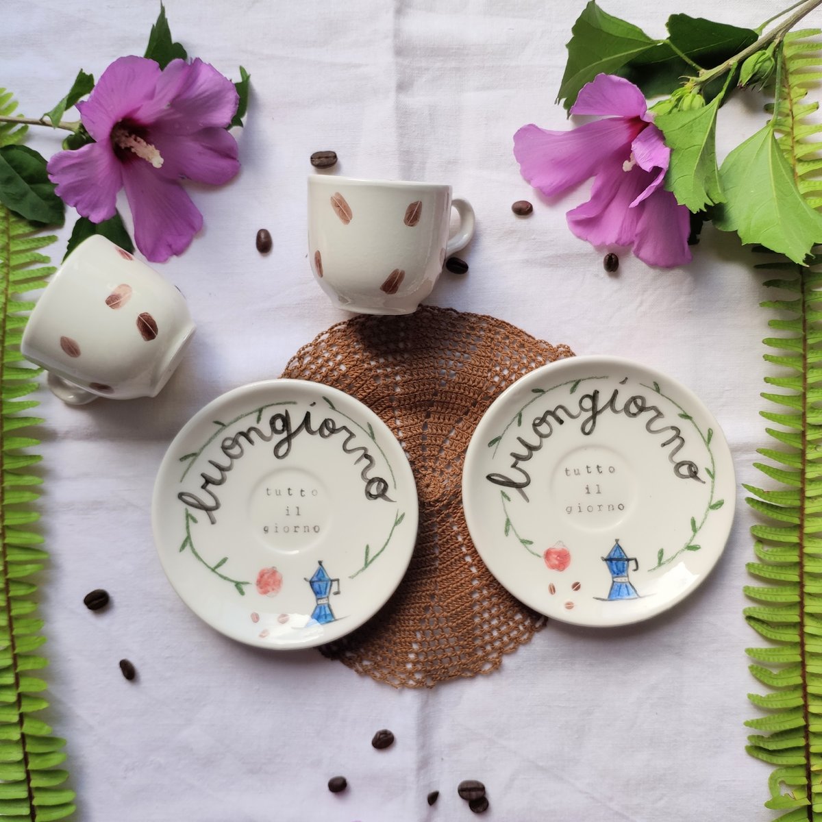 SET 2 TAZZINE CAFFÈ - UN BUONGIORNO TUTTO IL GIORNO