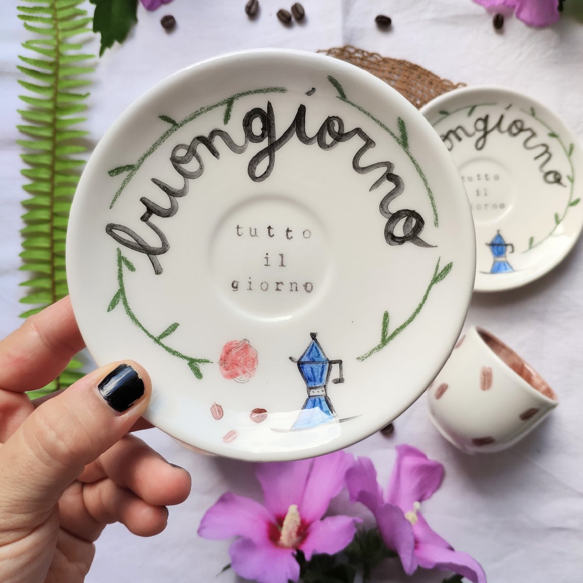 SET 2 TAZZINE CAFFÈ - UN BUONGIORNO TUTTO IL GIORNO