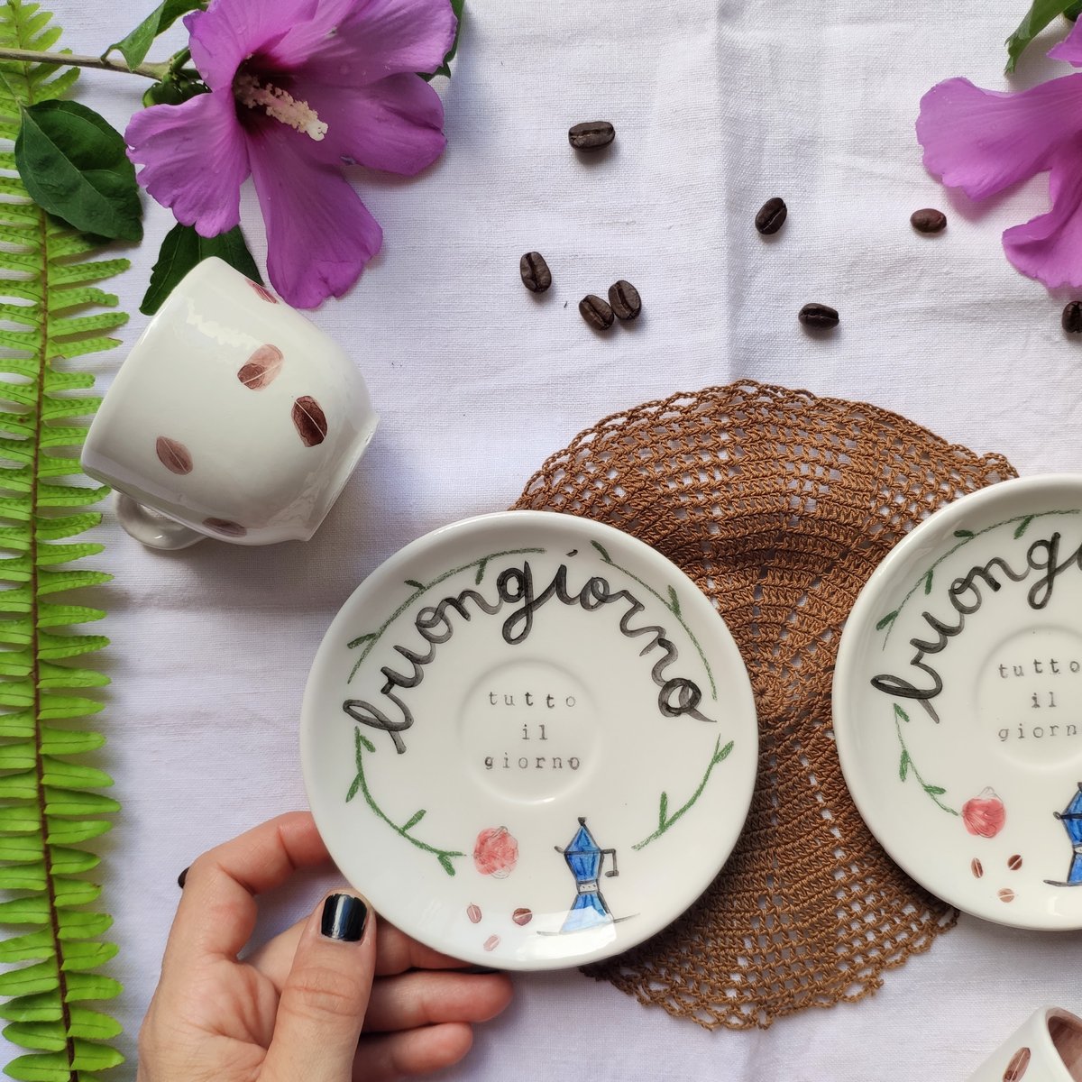 SET 2 TAZZINE CAFFÈ - UN BUONGIORNO TUTTO IL GIORNO