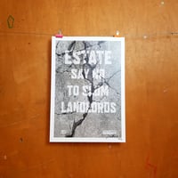 Jimmy Cauty Say No To Slum Landlords Poster (Signed)