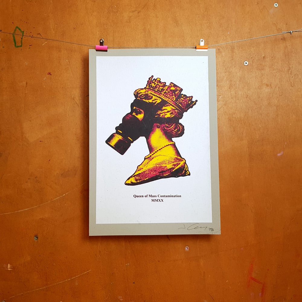 Jimmy Cauty Queen of Mass Contamination screen print