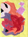 Small Unframed Painting "Cute"