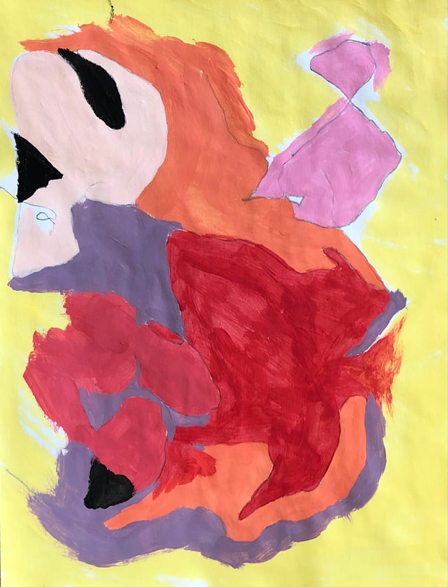 Small Unframed Painting "Cute"