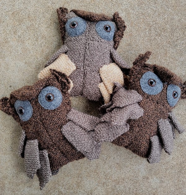 Image of Owl, Dice Guardian, Handmade Stuffie