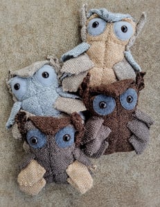 Image of Owl, Dice Guardian, Handmade Stuffie