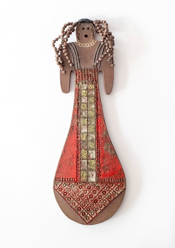 Image of Ancient Paddle Doll Red Dress