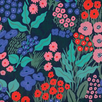 Image 1 of GIFT WRAP SERVICE - Midnight Blue Flower Meadow by Lomond Paper Co.