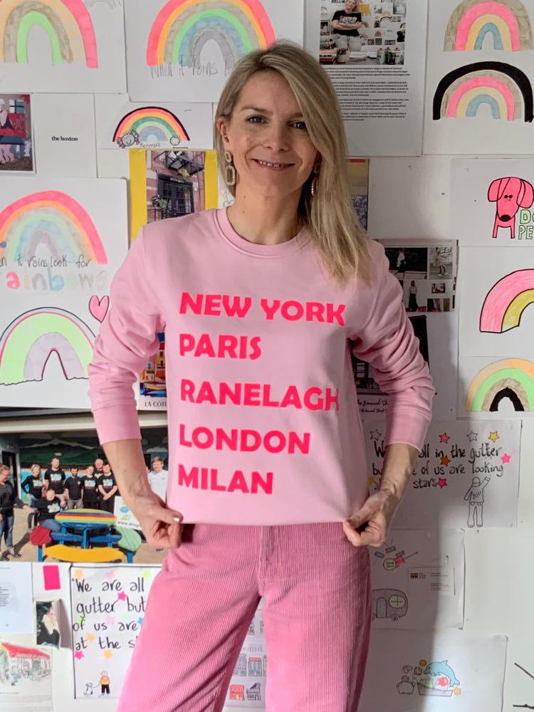 Image of Ranelagh Pink Slogan Sweater