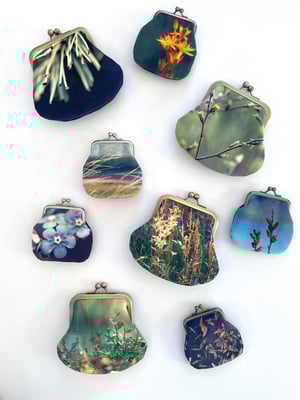 Image of Bog asphodel, velvet kisslock coin purse