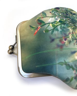Image of Woodland glade, LARGE velvet kisslock purse