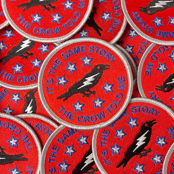 Image of Crow Embroidered Patch - 3” Round