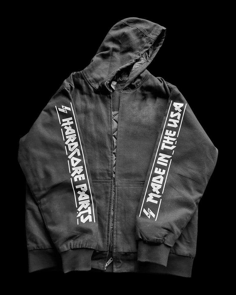 Hardcore Parts Hooded Canvas Work Jacket Image 2