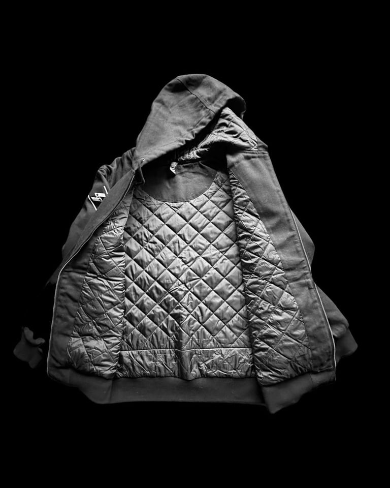 Hardcore Parts Hooded Canvas Work Jacket Image 3